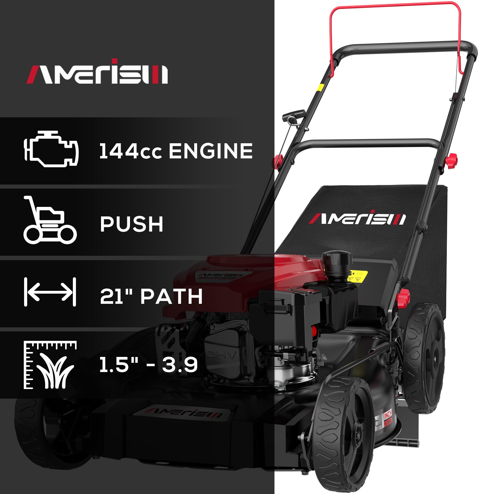 amerisun-lawn-mower-av8721p-tondeuse-thermique-53-cm-144cc-3-en-1 image 5